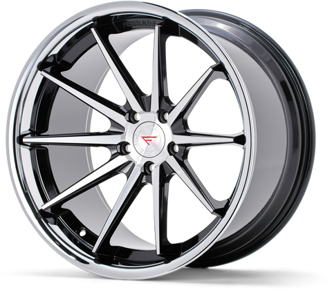 Machine Black / Chrome Lip  CB 66.56 / 5x112 / ET30