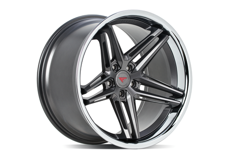 Matte Graphite / Chrome Lip C.B 66.56 / 5x112 / ET30